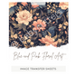 Blue and Pink Floral Art - Image Transfer Paper