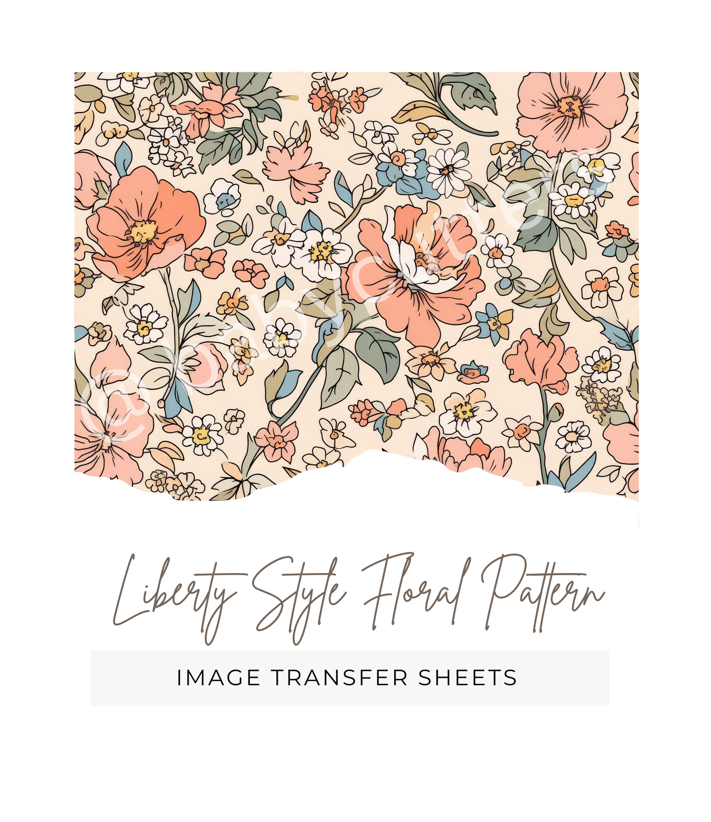 Liberty Style Floral Pattern - Image Transfer Paper