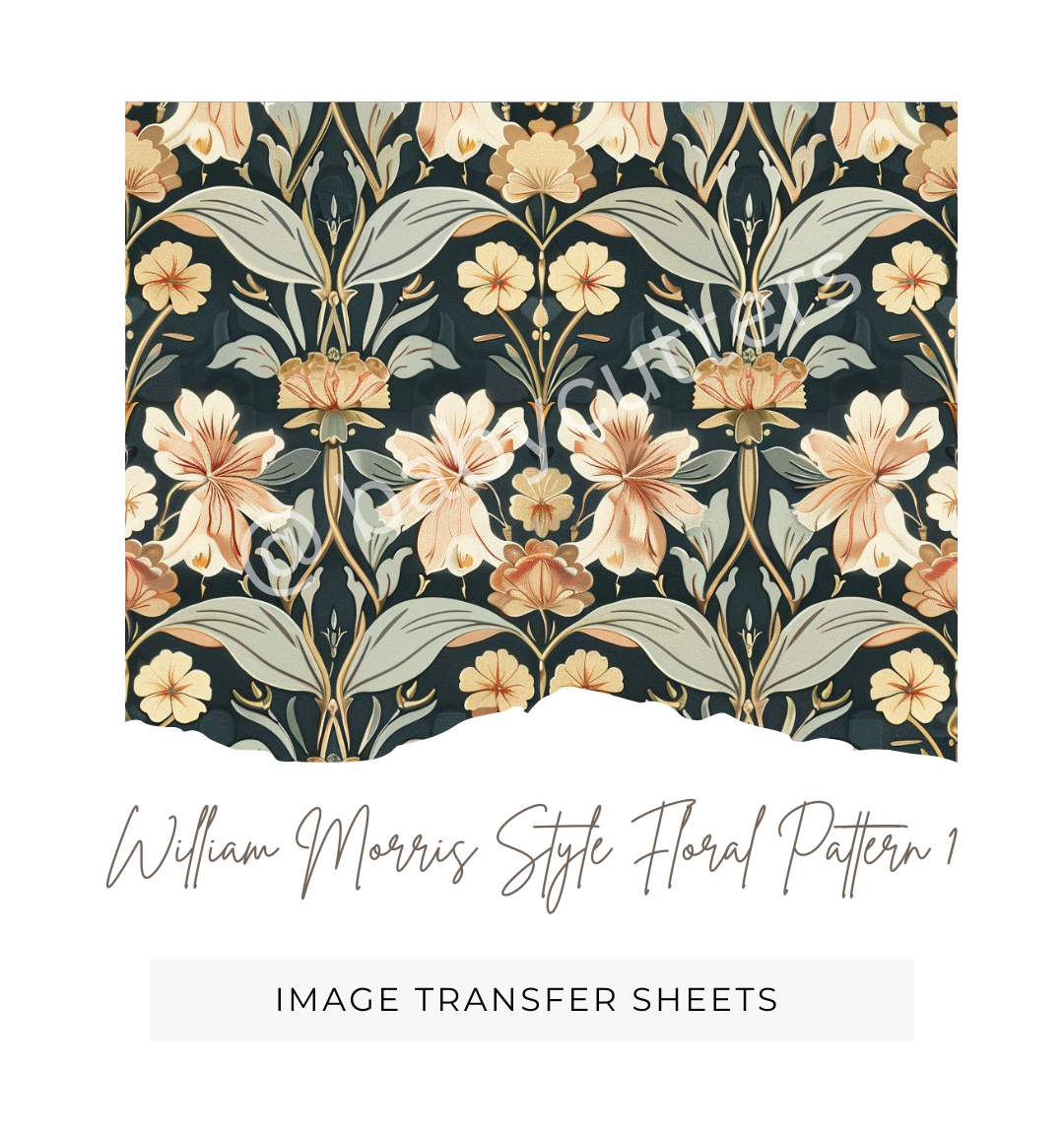 William Morris Floral Style Pattern 1 /Image Transfer Paper