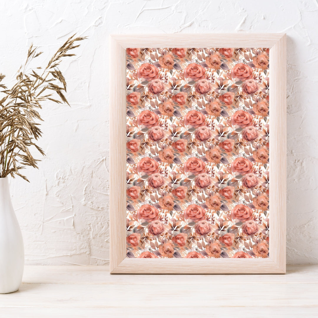 Rose Gold Floral Watercolour- Image Transfer Paper