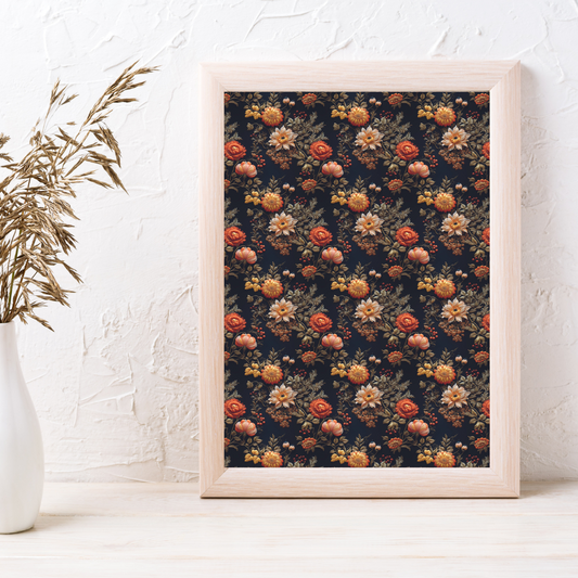 Autumn Embroidery Floral v2 -  Image Transfer Paper