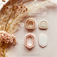 Basic Boho Abstract Shape with Border Pattern Cutter Shape - Polymer Clay Cutter Tools