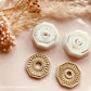 Boho Hexagon Fan Pattern Cutter Shape with Hole - Polymer Clay Cutter Tools