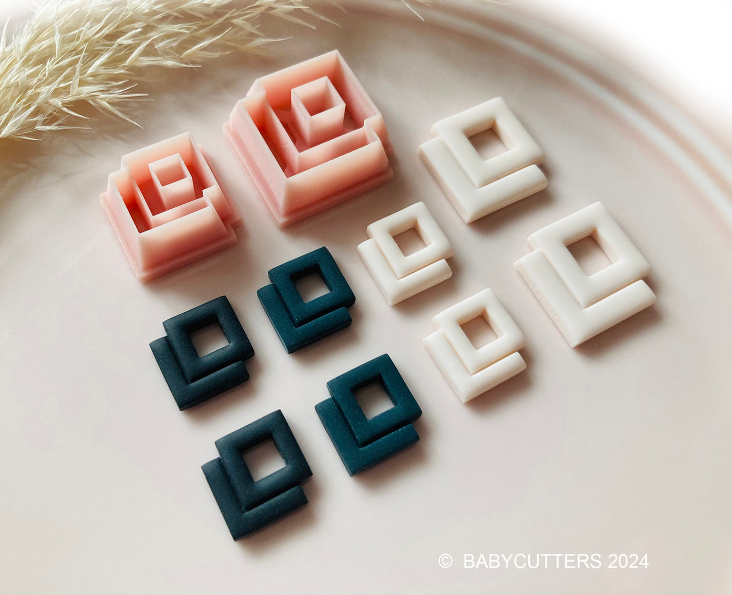 Square Diamond Donut Shape Polymer Clay Jewellery Cutter - Polymer Clay Tools