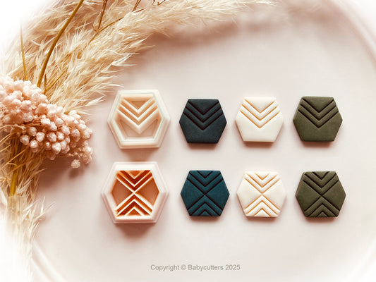 Basic Hexagon Zig Zag Shape Pattern Cutter Shape - Polymer Clay Cutter Tools