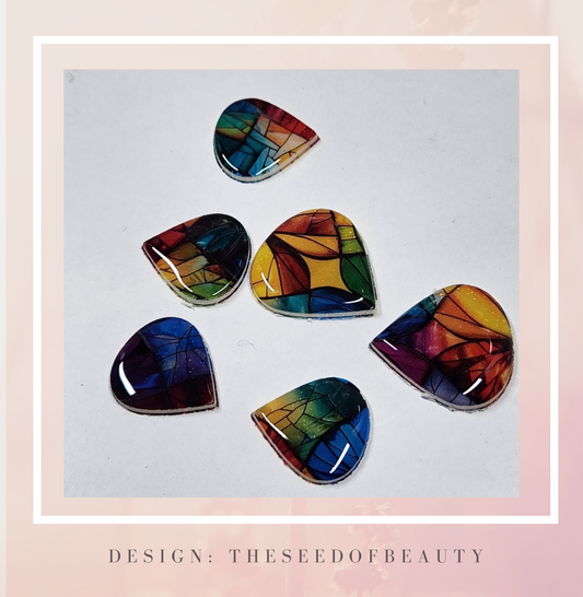 Stained Glass Floral Pattern 1 - Image Transfer Paper