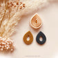 Boho Teardrop Shape with Border Line Pattern Cutter Shape - Polymer Clay Cutter Tools