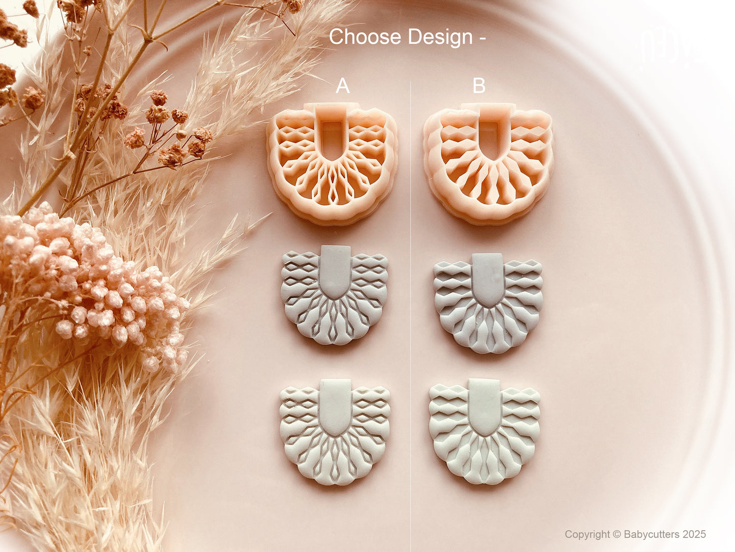Boho Fan Pattern Polymer clay Cutter Shape