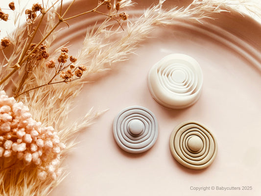 Abstract Circle Line boho Pattern Cutter Shape 30mm by Height - Polymer Clay Cutter Tools