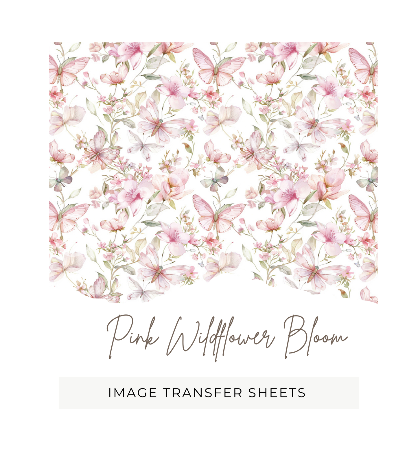 Pink Wildflower Bloom - Image Transfer Paper