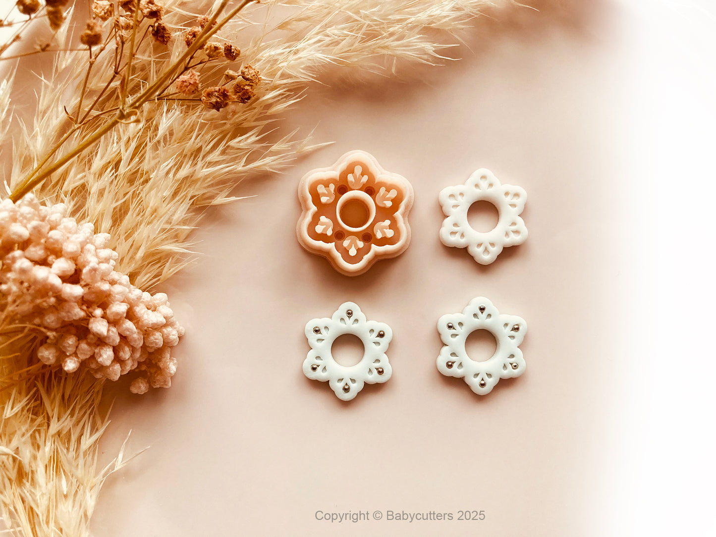 Winter Snowflake Cutter v7 - 23mm By Height  - Polymer Clay Cutter Tools