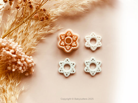 Winter Snowflake Cutter v7 - 23mm By Height  - Polymer Clay Cutter Tools