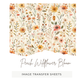 Peach Wildflower Bloom  - Image Transfer Paper