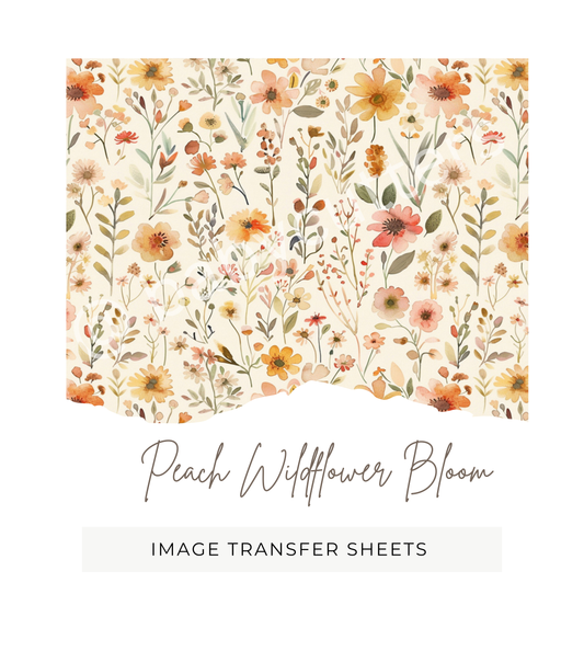 Peach Wildflower Bloom  - Image Transfer Paper