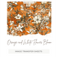 Orange and White Flower Bloom -  Image Transfer Paper