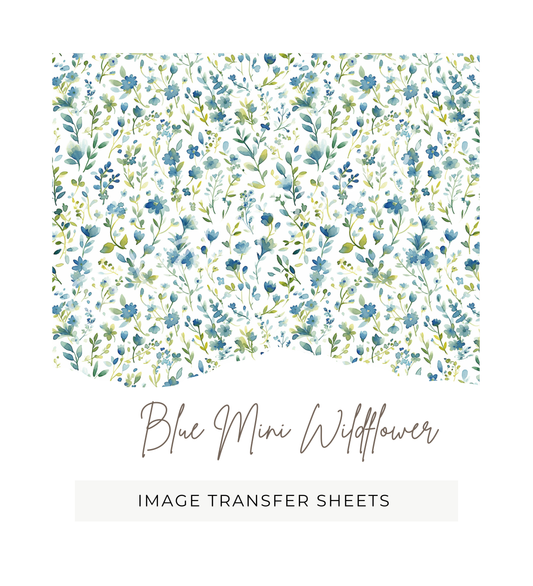 Blue Mini Wildflower  - Image Transfer Paper