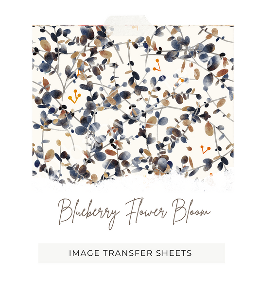 Blueberry Flower Bloom -  Image Transfer Paper