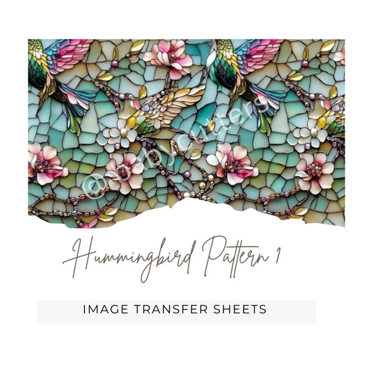 Hummingbird Pattern 1 - Image Transfer Paper