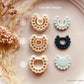 Round Circle Boho Pattern Cutter Shape with Hole - Polymer Clay Cutter Tools