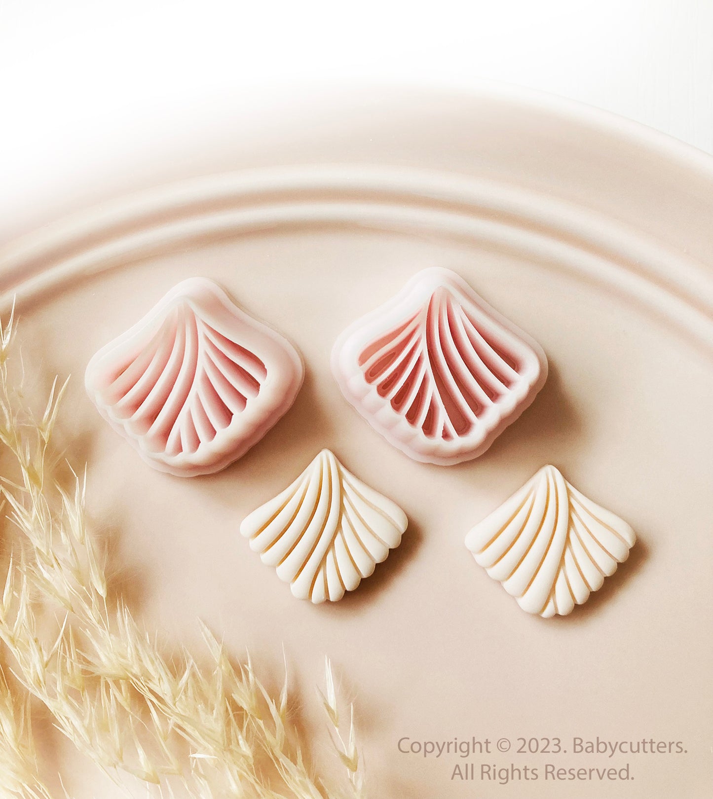 Art Deco Scallop Shell Fan Shape Polymer Clay Jewellery Cutter