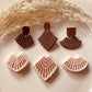 3 Macrame Cutter Design - Embossed Shape Polymer Clay Jewellery Cutter