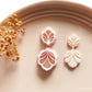 Embossed Pinecone Petal Shape Cutter Set Shape Polymer Clay Jewellery Cutter