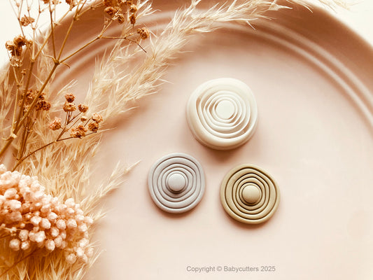 Abstract Circle Line boho Pattern Cutter Shape 30mm by Height - Polymer Clay Cutter Tools
