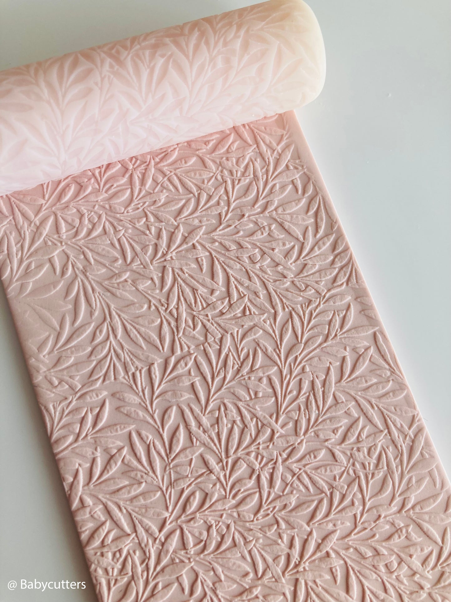 Flourished Vine Leaf - Texture Roller Polymer Clay Stamps