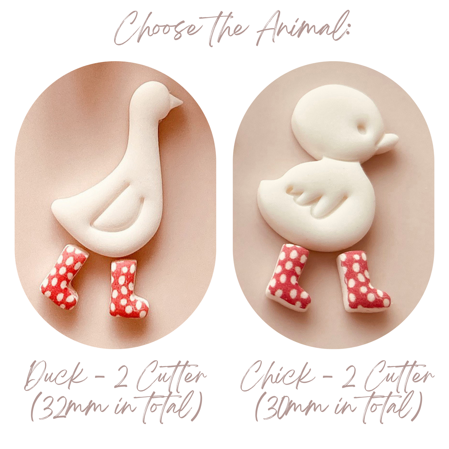 Little Cute Duck / Chick in Boots Shape Polymer Clay Cutter - Polymer Clay Tools