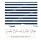 Sailor Navy Blue and White Summer Vibe Stripe Pattern - Image Transfer Paper