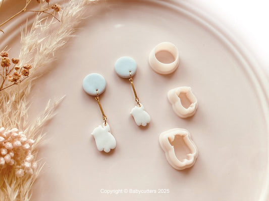 Cute Bear Floating Holding Balloon Shape Cutter  - Polymer Clay Tools