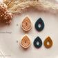 Boho Teardrop Shape with Border Line Pattern Cutter Shape - Polymer Clay Cutter Tools