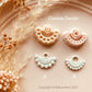 Rounded Circle Boho Pattern Cutter Shape with Hole - Polymer Clay Cutter Tools