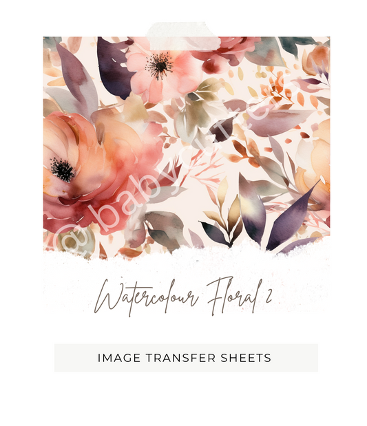 Watercolour Floral 2 -  Image Transfer Paper