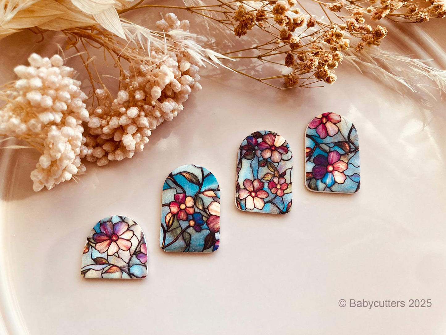 Stained Glass Floral Pattern 1 - Image Transfer Paper