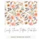 Lovely Flower Pattern Pink and Blue - Image Transfer Paper