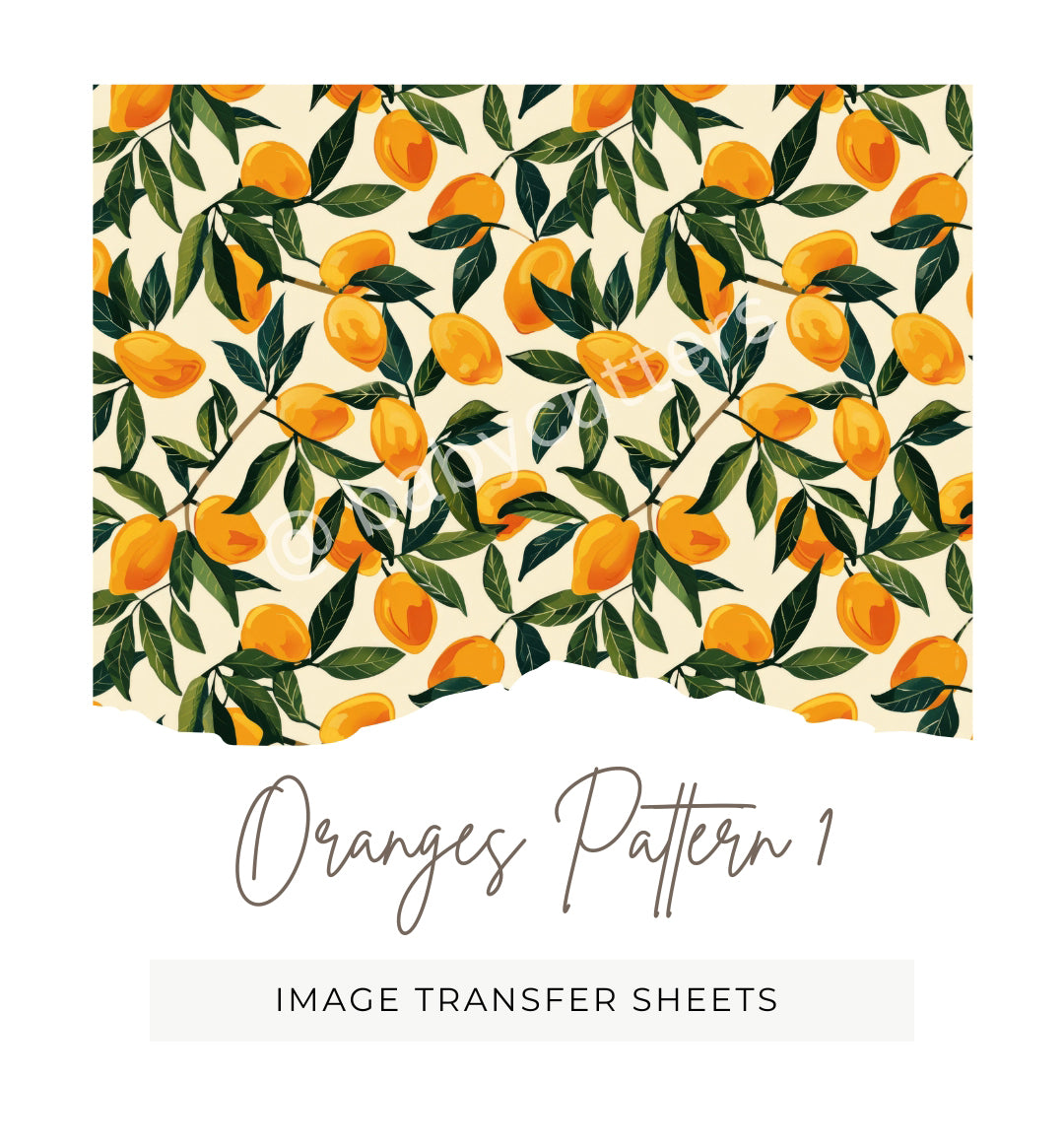 Orange Pattern 1 - Image Transfer Paper