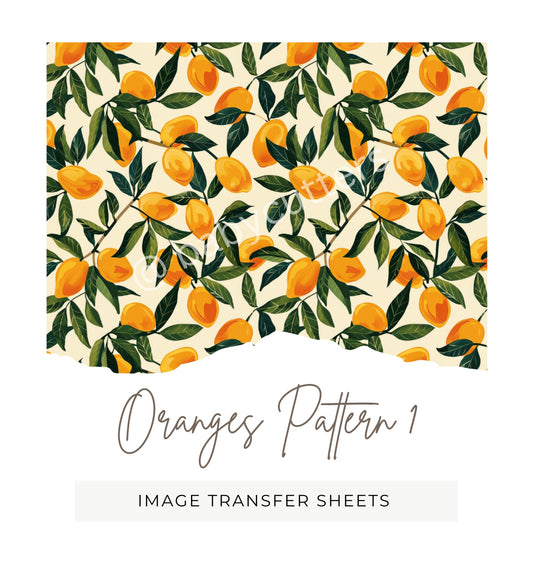 Orange Pattern 1 - Image Transfer Paper