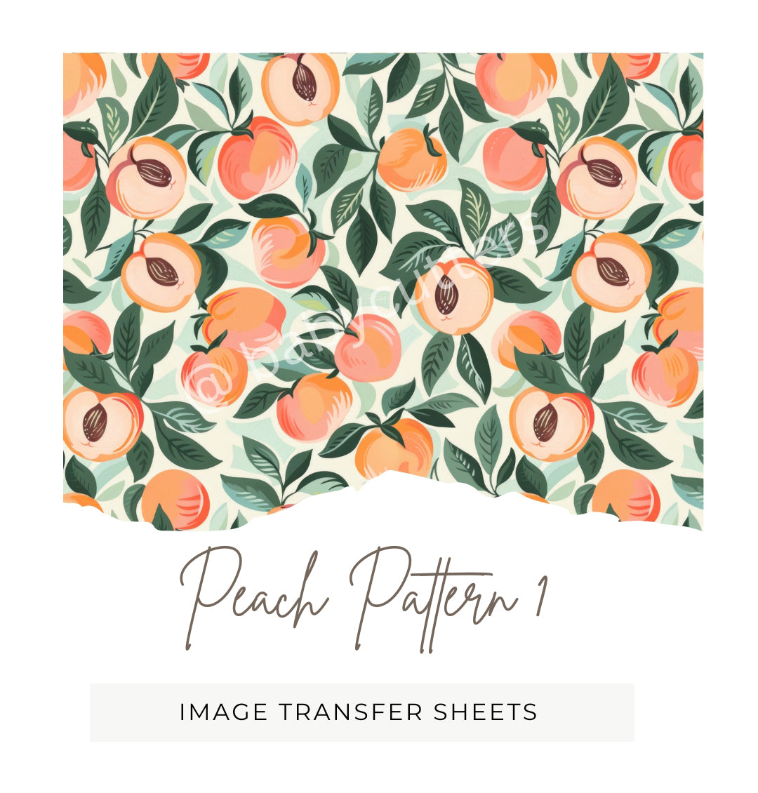 Peach Pattern 1 - Image Transfer Paper