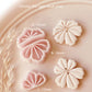 Cute Debossed Flower Shape Polymer Clay Cutter Set - Polymer clay Tools