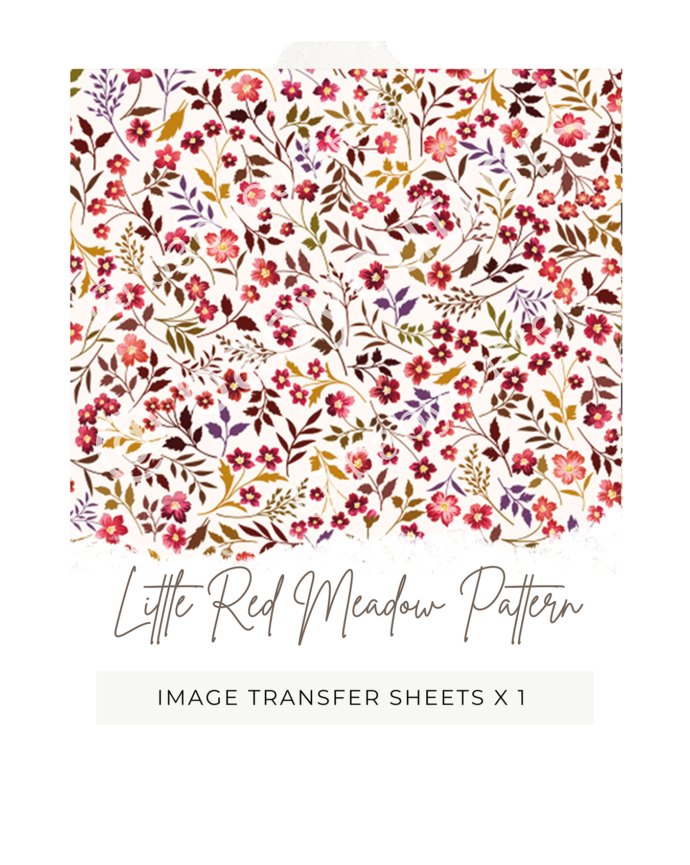 Little Red Meadow - Image Transfer Paper