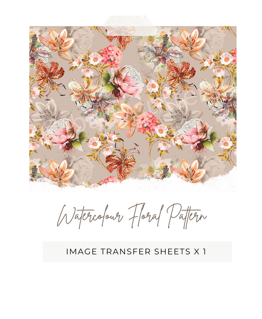 Watercolour Floral Pattern - Image Transfer Paper