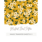 Mustard Yellow Floral Pattern - Image Transfer Paper