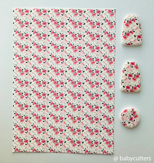 Pink Pattern Rose - Image Transfer Paper