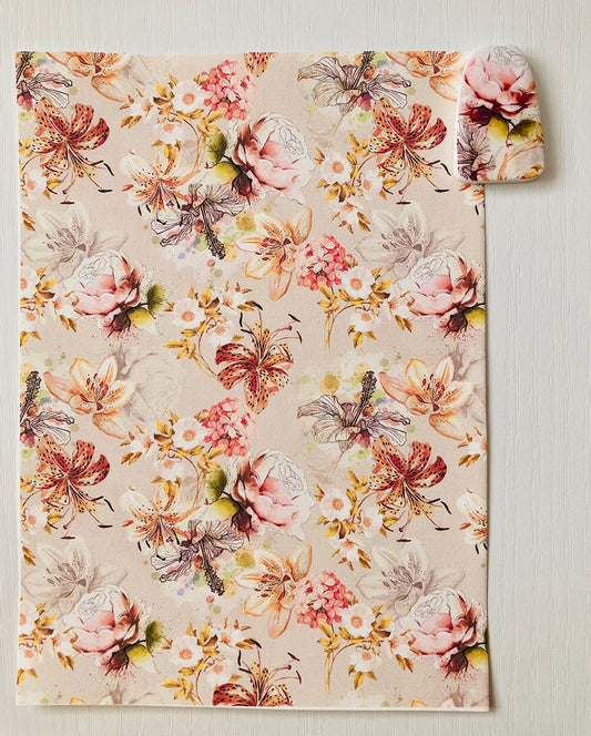 Watercolour Floral Pattern - Image Transfer Paper