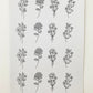 Black and White Waterless Image Transfer Paper / 3 Set Flower Pattern